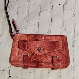 Simply Vera Vera Wang Reptile Texture Large Wristlet